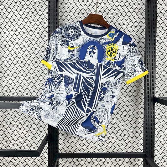 Brazil 2025/26 Blue And White Jersey
