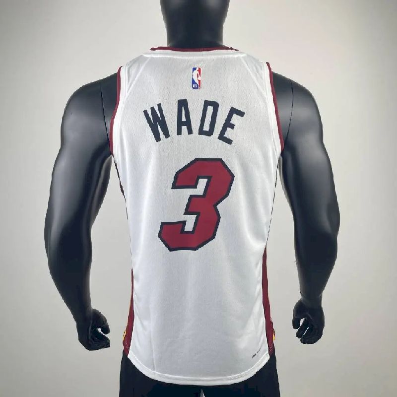 Camisa masculina Dwyane Wade branca da equipe