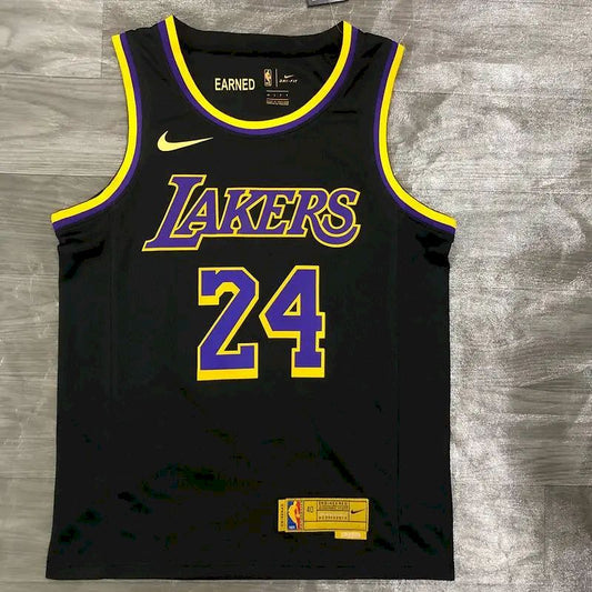 Camisa masculina Kobe Bryant 2020-21 preta versão Swingman Player - Edição Earned