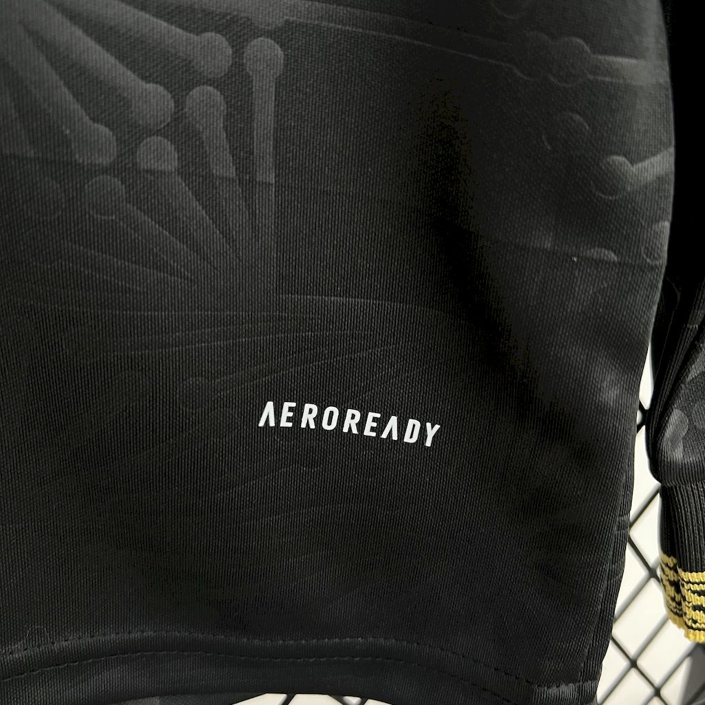 Men's Mexico 2025/26 Gold- Black Long Sleeve Jersey