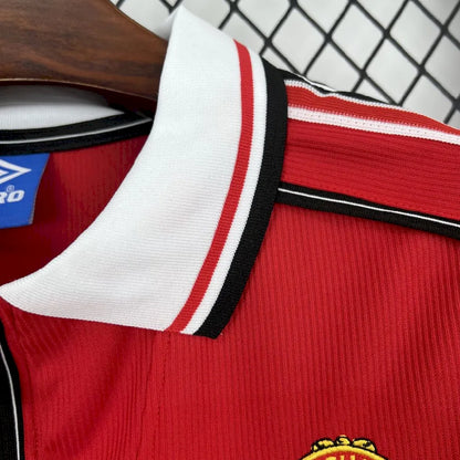 Camisa retrô de mangas compridas do Manchester United 1998/99