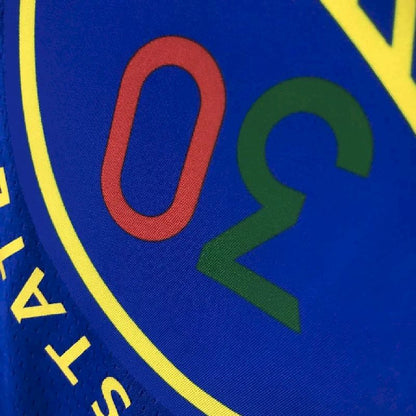 Camisa azul masculina Stephen Curry Team – Edição de 75º aniversário