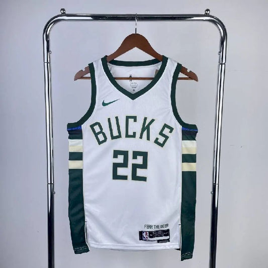 Men’s 2023 Khris Middleton White Home Team Jersey