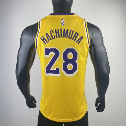 Camisa amarela masculina Rui Hachimura