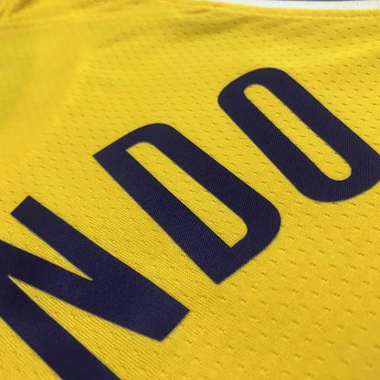 Camisa masculina amarela Swingman Rajon Rond – Edição Ícone
