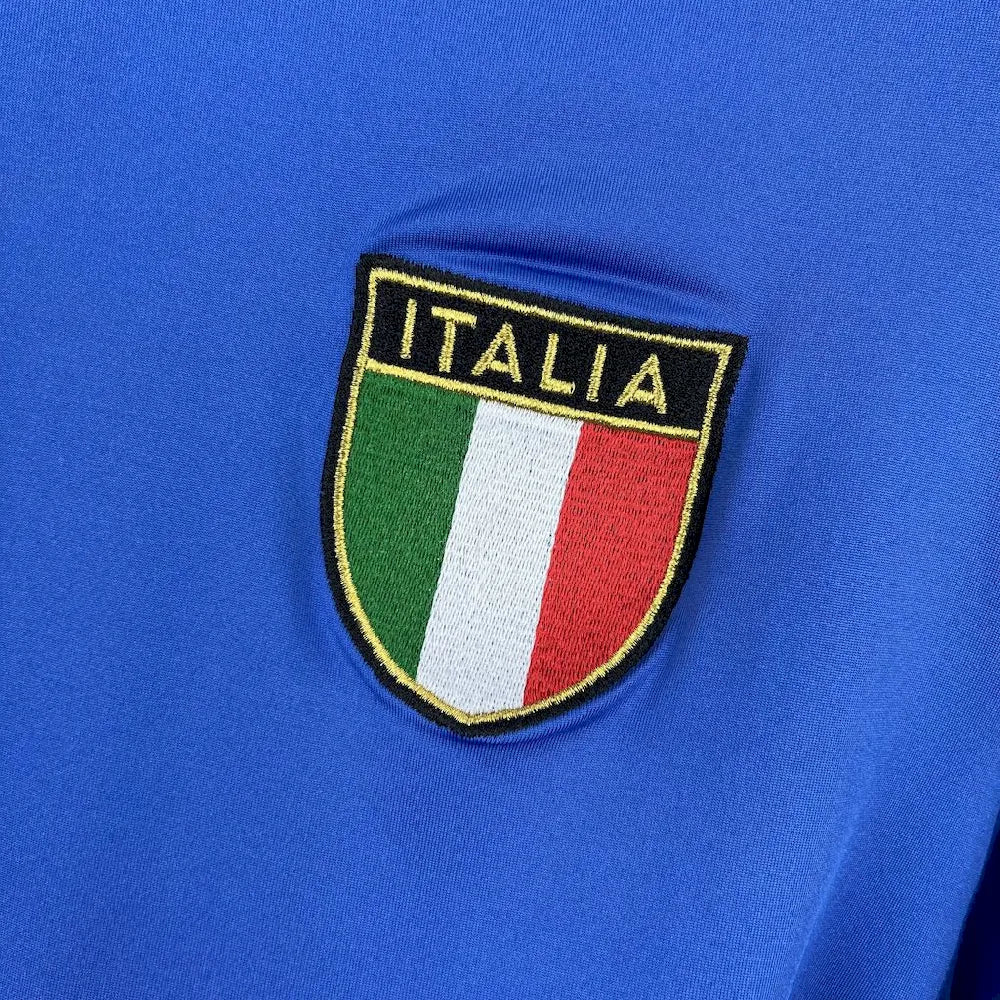 Camisa retrô de mangas compridas da Itália Euro 2000