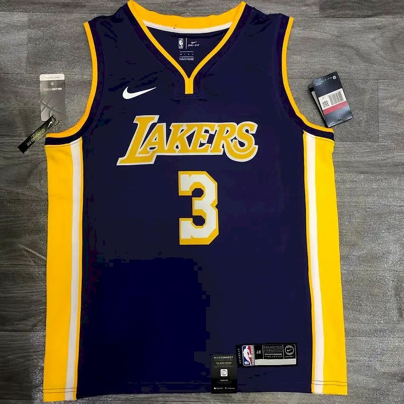 Camisa Anthony Davis Masculina Roxa Versão Jogador – Edição Clássica Retro