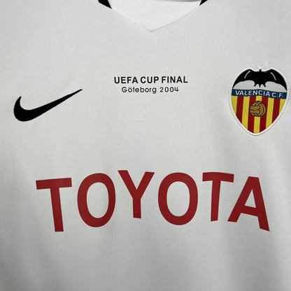 Camisa retrô do Valencia CF para a final da Copa UEFA 2003/2004