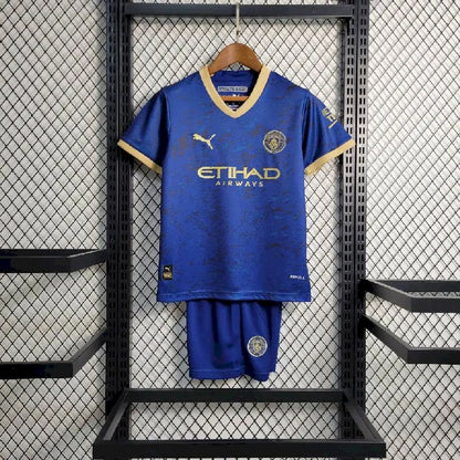 Manchester City 2023/24 Azul Edição Especial Kit Infantil