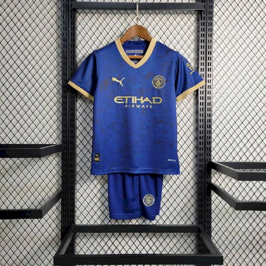 Manchester City 2023/24 Azul Edição Especial Kit Infantil