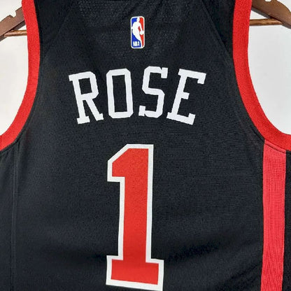 Camisa preta masculina Derrick Rose 2024 – Edição City