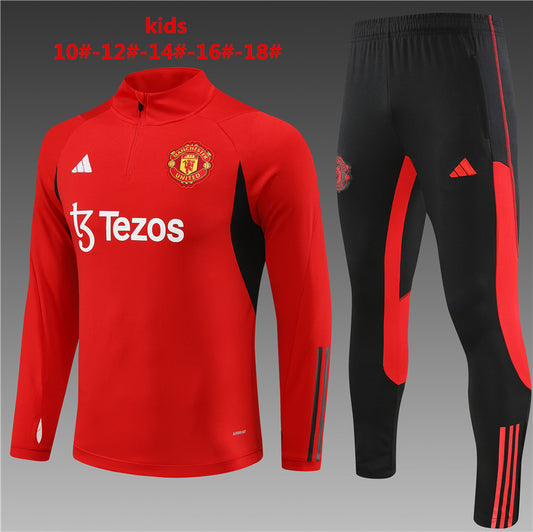 Suéter e calça infantil com zíper médio Manchester United 2023/24 14001