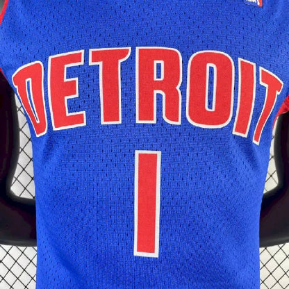 Camisa M&amp;N Allen Iverson Azul Retro Masculina 2008/09