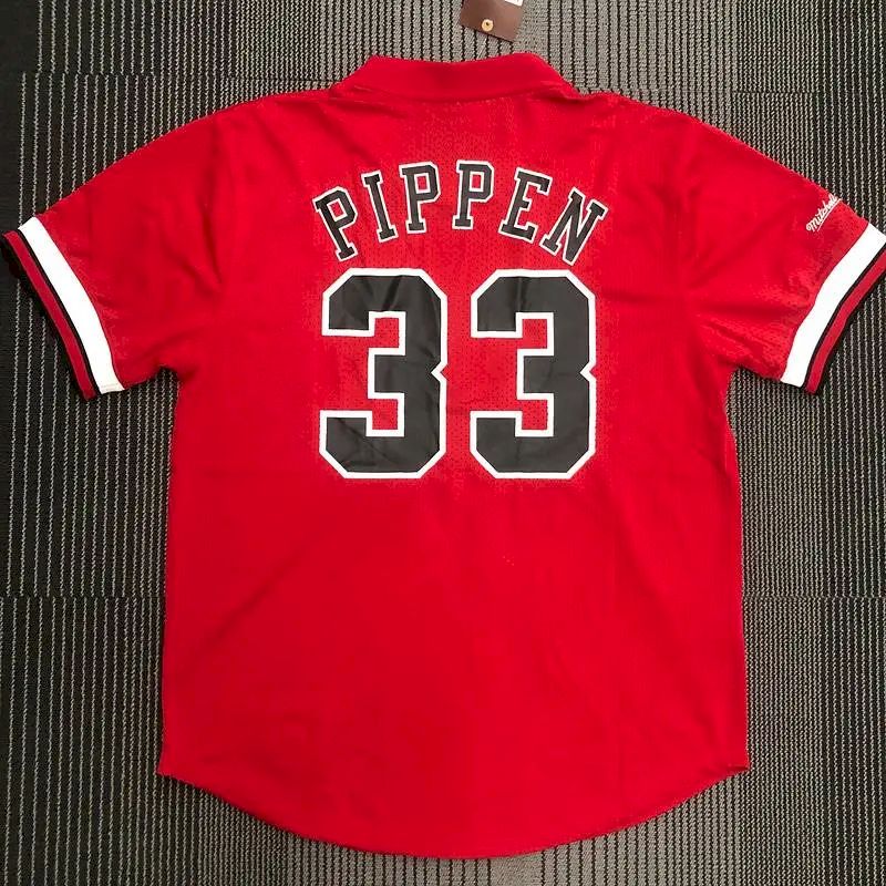 Camisa vermelha masculina Scottie Pippen – Edição retrô