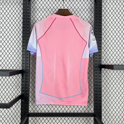 Camisa Barcelona 2025/26 edição especial rosa (Com Liga dos Campeões)