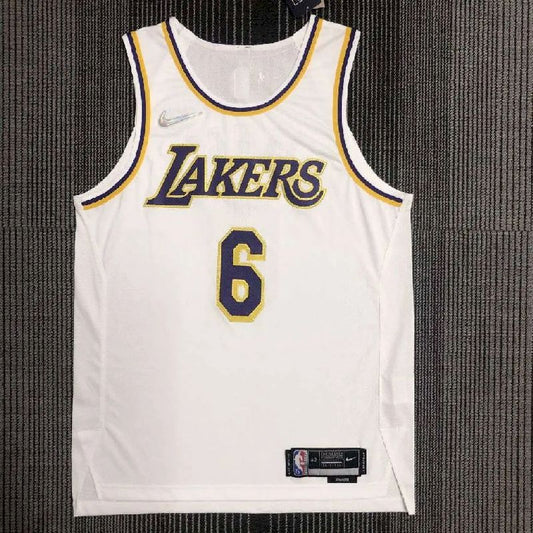 Camisa Masculina LeBron James White Team – Edição Autêntica