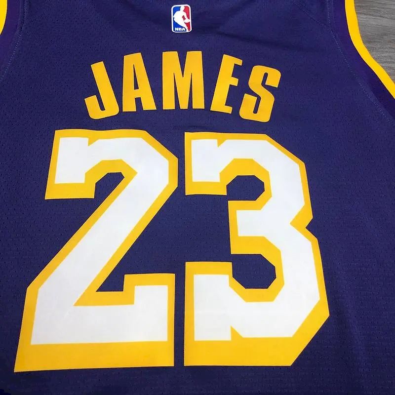 Camisa LeBron James Masculina Roxa Versão Jogador – Edição Clássica Retrô