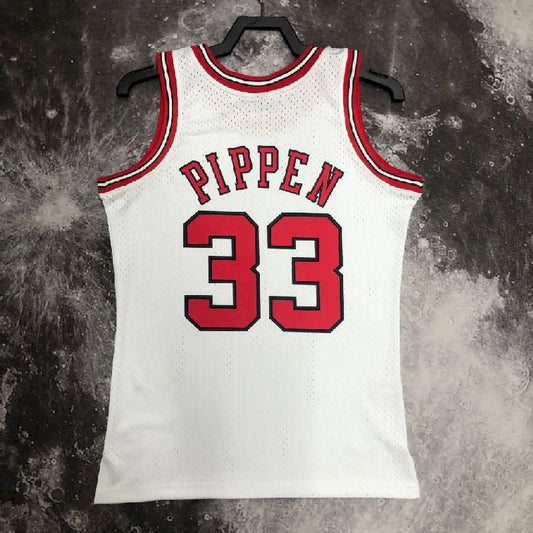 Camisa masculina M&amp;N 1998 Scottie Pippen branca retrô