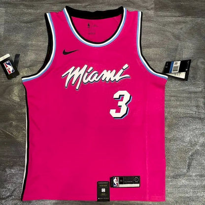 Camisa masculina Dwyane Wade rosa versão jogador – edição clássica retrô