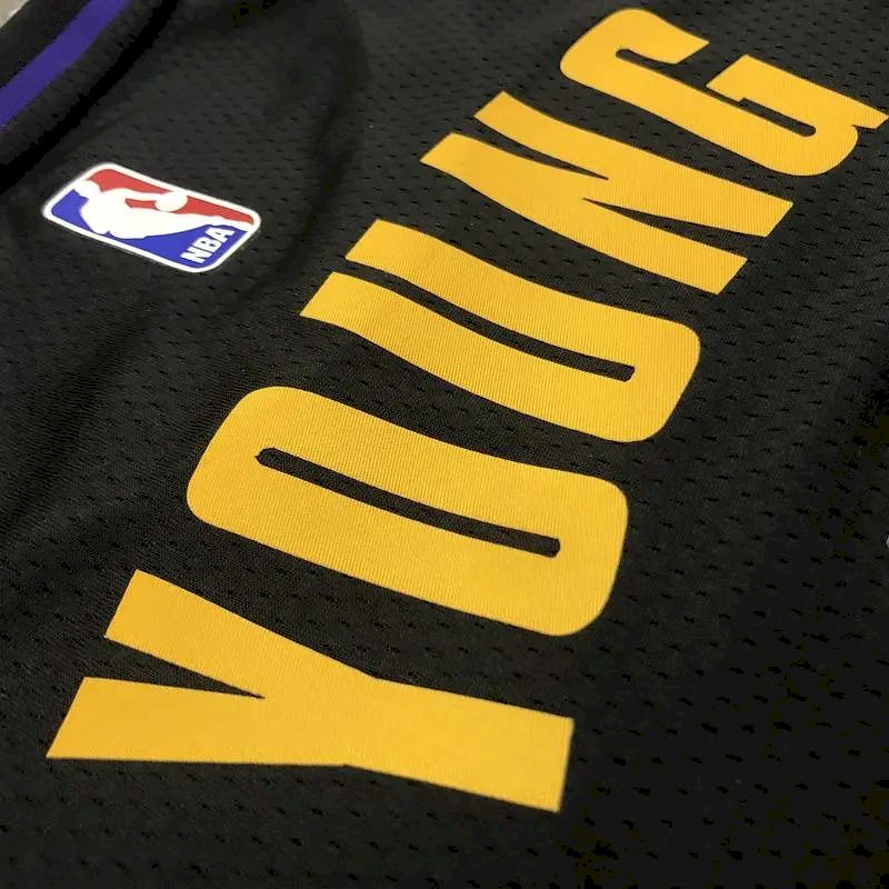 Camisa masculina Nick Young 2020-21 preta versão Swingman – Noche Latina