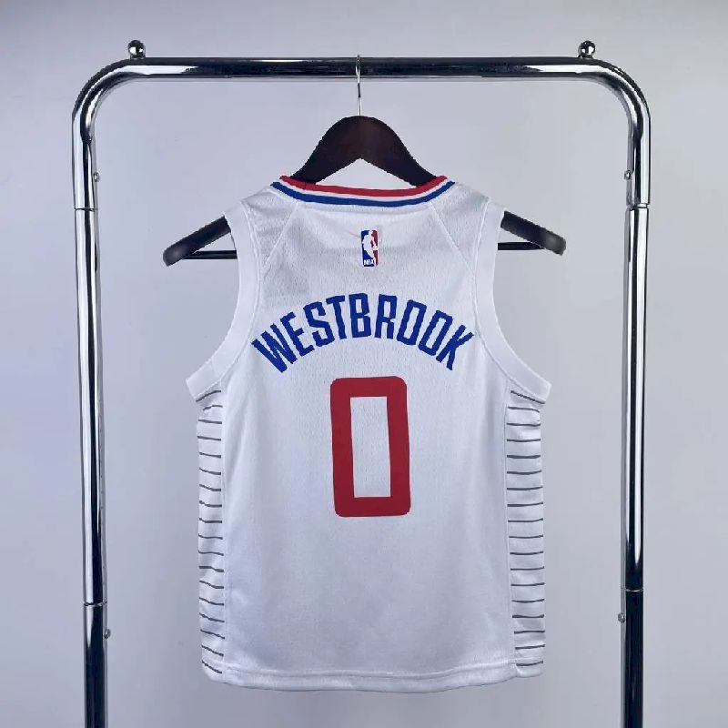 Camisa branca do time juvenil Russell Westbrook