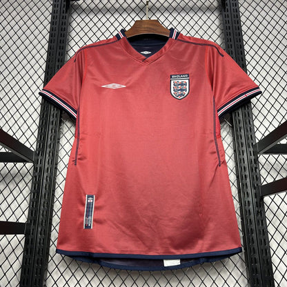 Camisa retrô reserva da Inglaterra de 2002 (frente e verso)