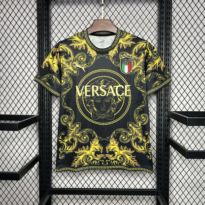 Men's Italy 2022/23 Versace Co-Branded Edition Jersey-Gold