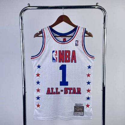 Camisa masculina Tracy McGrady All Star branca retrô de 2003