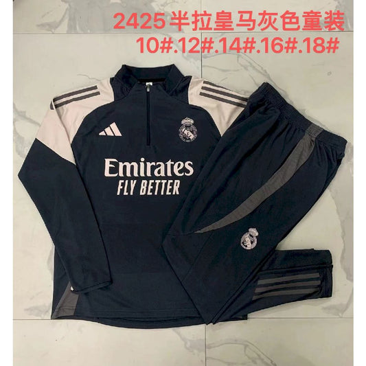 Suéter e calça infantil com zíper médio Real Madrid 2024/25 815