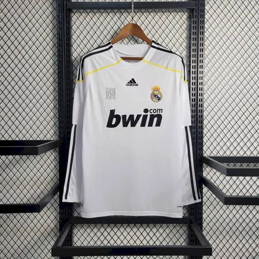 Camisa retrô de mangas compridas do Real Madrid 2009/10 Home