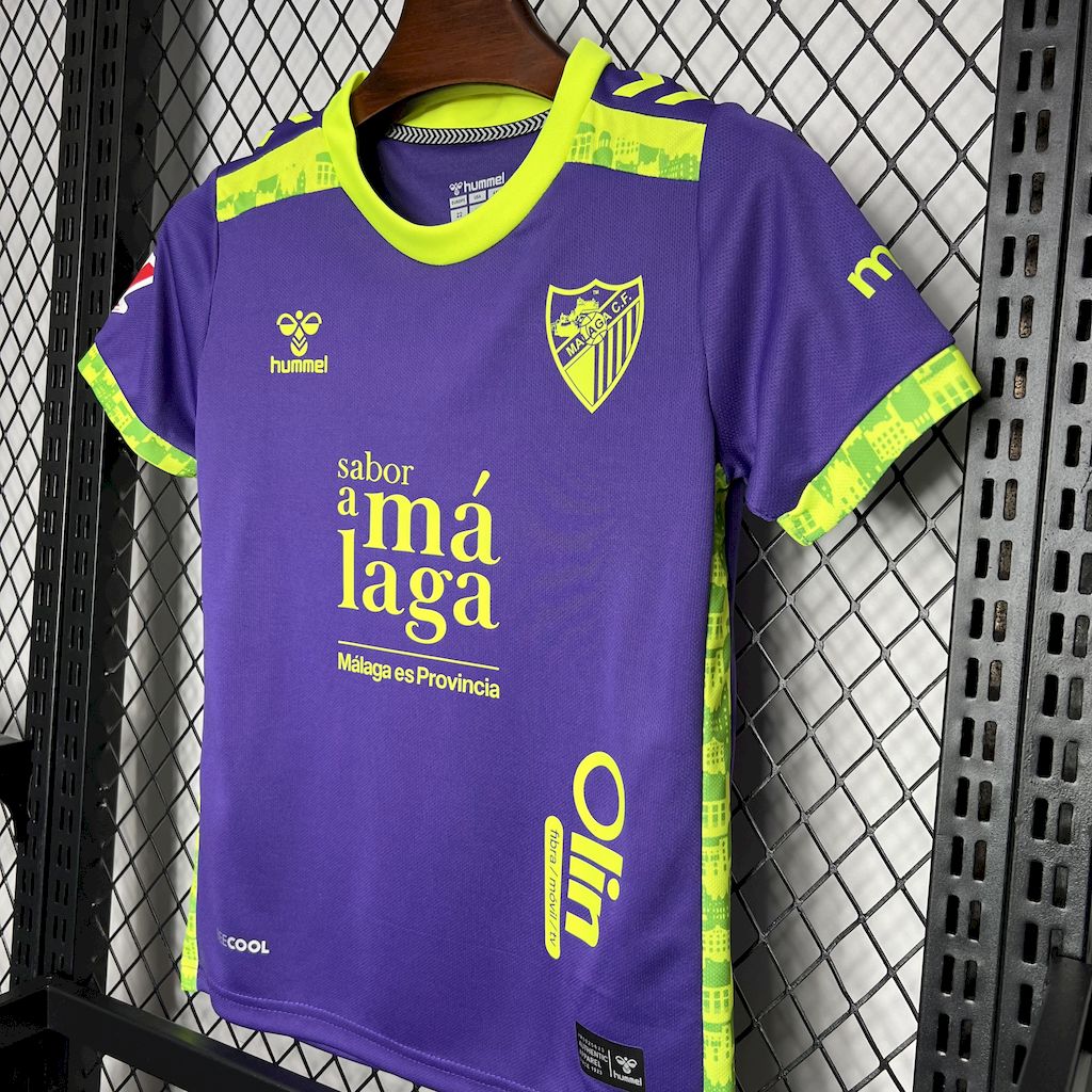 Camisa reserva infantil do Málaga 2024/25