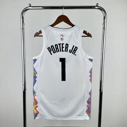 Denver Nuggets 2024/25 City Edition Cor Branca PORTER JR.#1