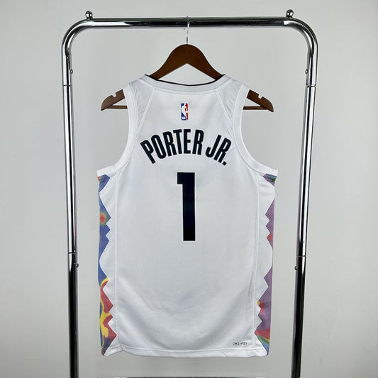 Denver Nuggets 2024/25 City Edition White Color PORTER JR.#1