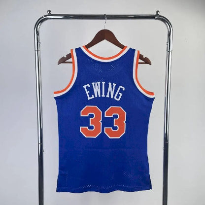 Camisa M&amp;N Patrick Ewing Azul Retro Masculina 1991/92