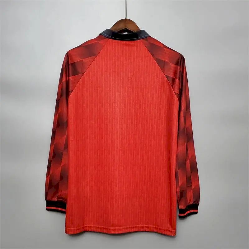 Camisa retrô de manga comprida do Manchester United 1996 Home