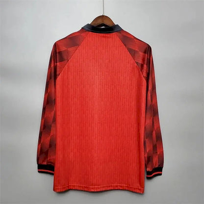 Camisa retrô de manga comprida do Manchester United 1996 Home