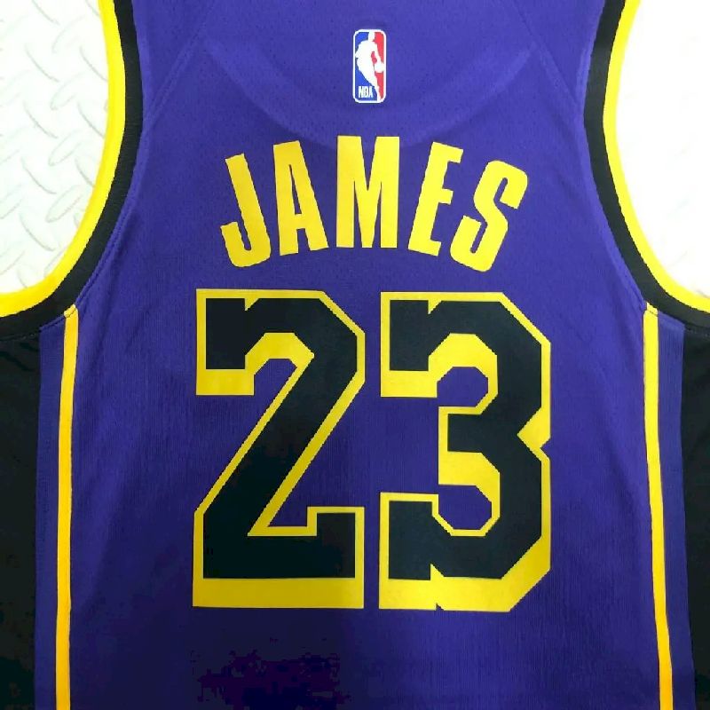Men’s LeBron James Purple Team Jersey – Statement Edition