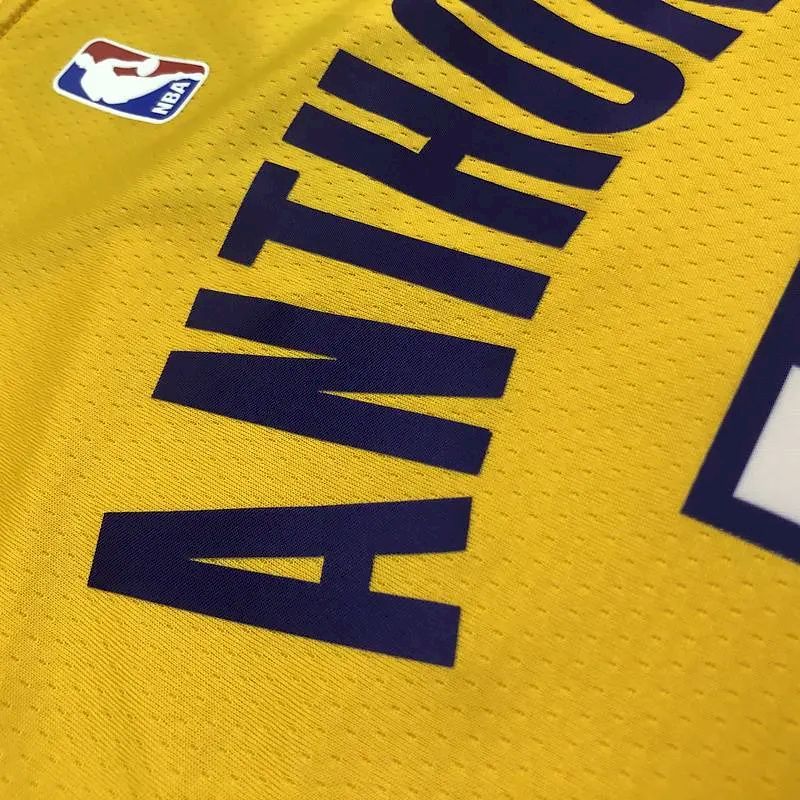 Carmelo Anthony Men’s Yellow Swingman Team Jersey – City Edition