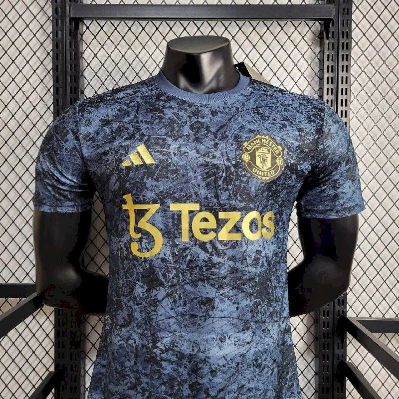 Camisa pré-jogo Stone Roses do Manchester United 2024/25, versão do jogador