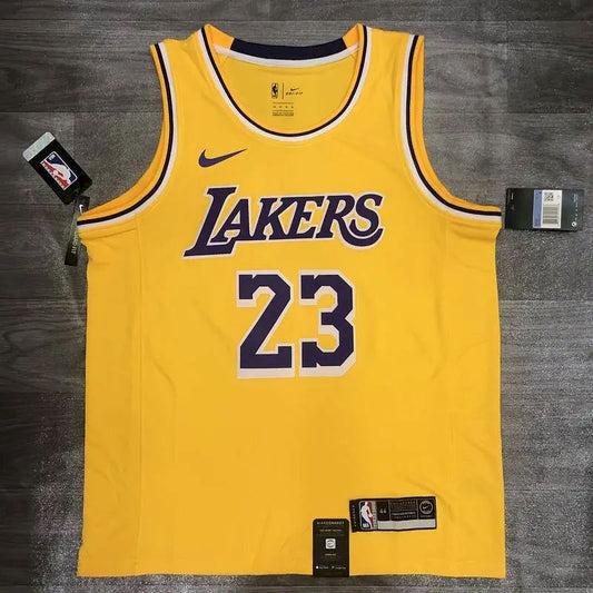 Camisa LeBron James Masculina Amarela Versão Jogador – Edição Clássica Retrô