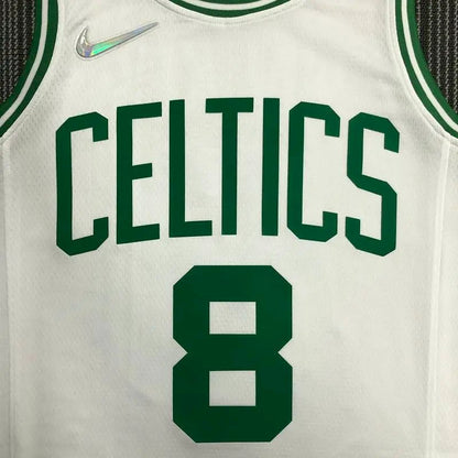 Camisa masculina Kemba Walker branca da equipe – Edição de 75º aniversário