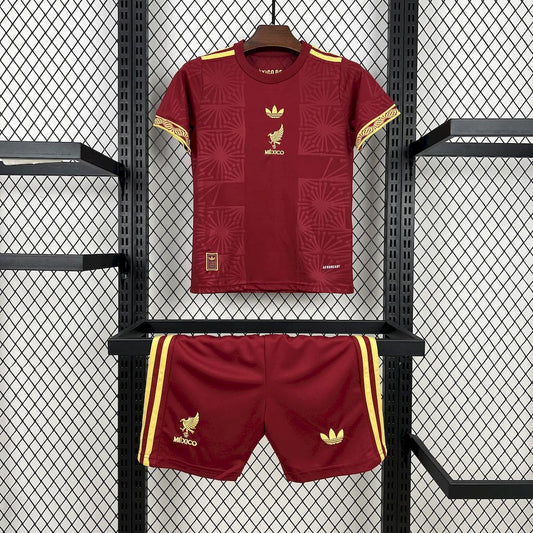 Mexico 2025/26 Gold Red Kids Kit