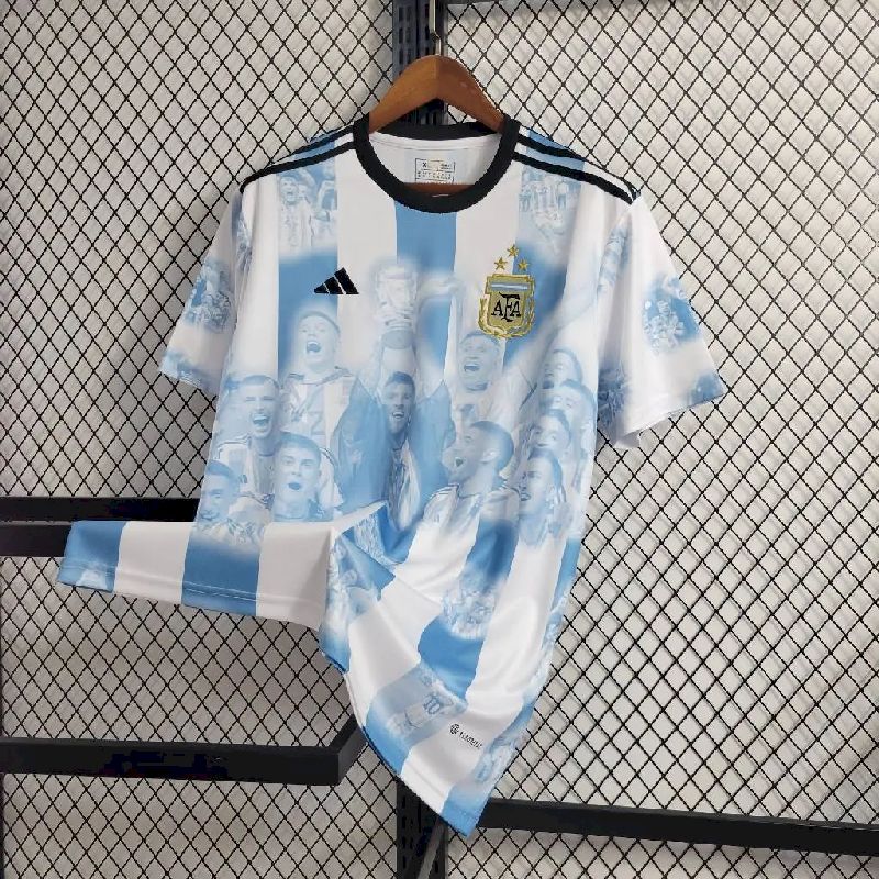 Camisa comemorativa da Argentina campeã da Copa do Mundo de 2022