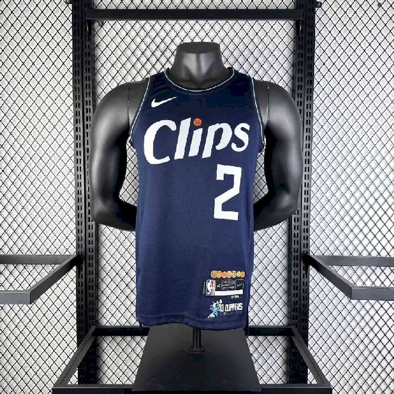 Camisa azul masculina Kawhi Leonard 2024 – Edição City