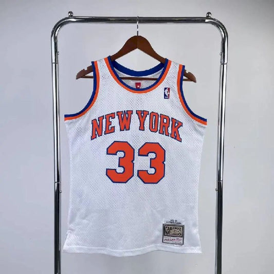 Men’s M&N 1991/92 Patrick Ewing White Retro Jersey