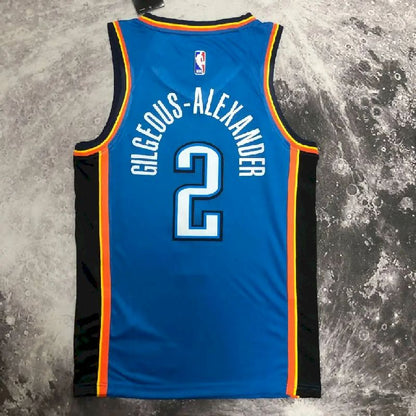 Camisa azul masculina do time Shai Gilgeous-Alexander