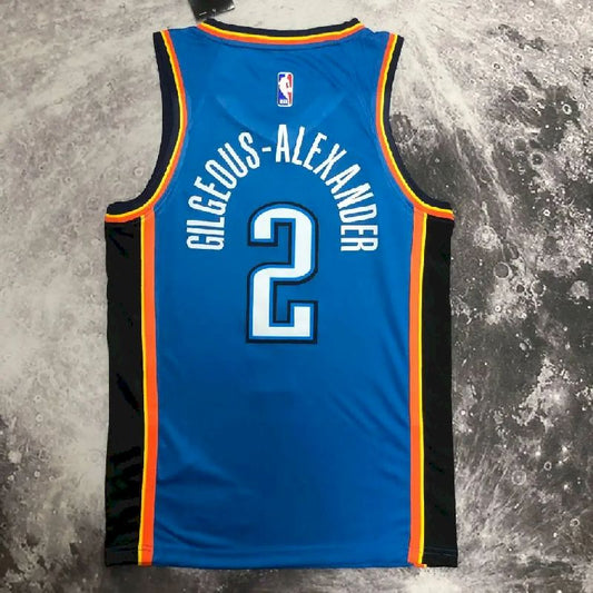 Camisa azul masculina do time Shai Gilgeous-Alexander