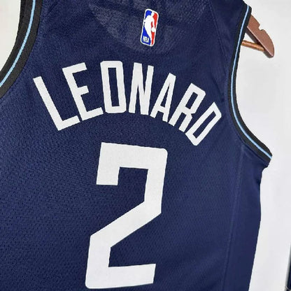 Camisa azul masculina Kawhi Leonard 2024 – Edição City