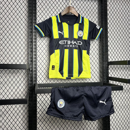 Kit reserva infantil Manchester City 2024/25
