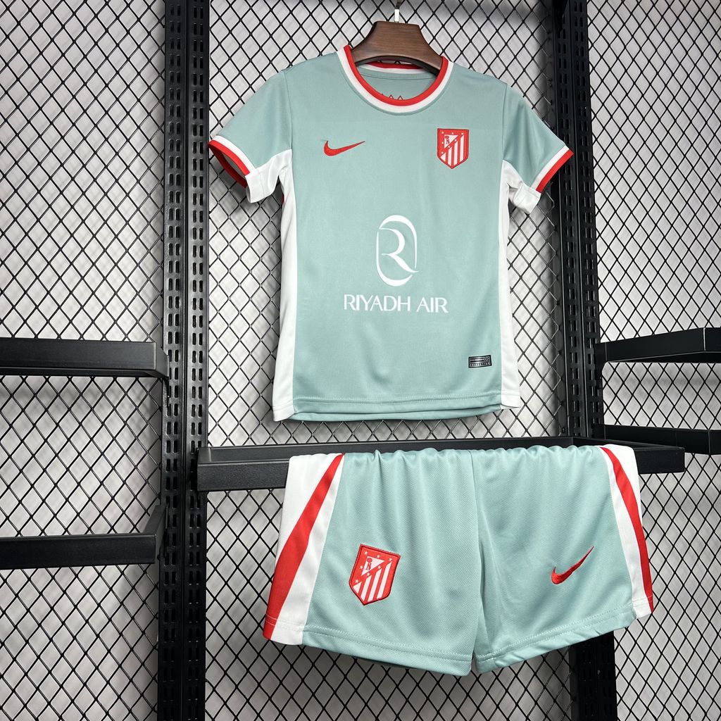 Kit reserva infantil do Atlético de Madrid 2024/25